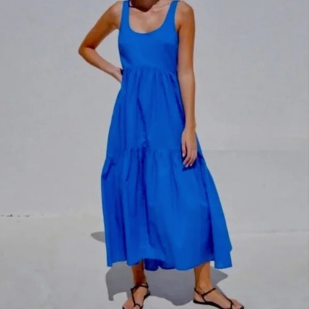 AYR Electric Blue Sleeveless Maxi Dress